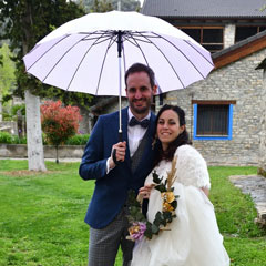 Pareja de bodas Almu e Ivi